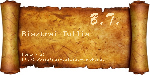 Bisztrai Tullia névjegykártya